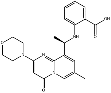 2-[[(1R)-1-[7-methyl-2-(4-morpholinyl)-4-oxo-4h-pyrido[1,2-a]pyrimidin-9-yl]ethyl]amino]benzoic acid Structural