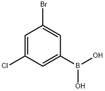 3-Bromo-5-chlorophenylboronic acid Structural