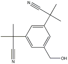 5-(Hydroxymethyl)-alpha,alpha,alpha',alpha'-tetramethyl-1,3-benzenediacetonitrile Structural