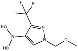 1-(Methoxymethyl)-3-(trifluoromethyl)-1H-pyrazol-4-ylboronic acid Structural