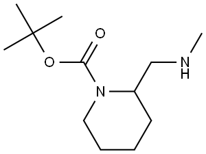 tert-butyl 2-((methylamino)methyl)piperidine-1-carboxylate Structural