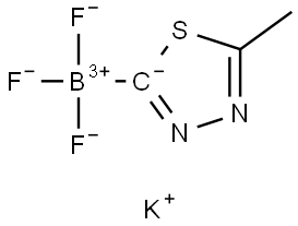 potassium trifluoro(5-methyl-1,3,4-thiadiazol-2-yl)borate Structural