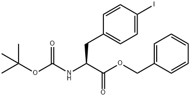 N-[tert-butyl-carbonyl]-4-iodo-L-phenylalanine phenylmethyl ester Structural