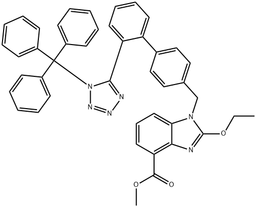 2-Ethoxy-1-[[2'-[1-(trityl)-1H-tetrazol-5-yl][1,1'-biphenyl]-4-yl]methyl]-1H-benzimidazole-4-carboxylic Acid Methyl Ester (Candesartan Impurity)