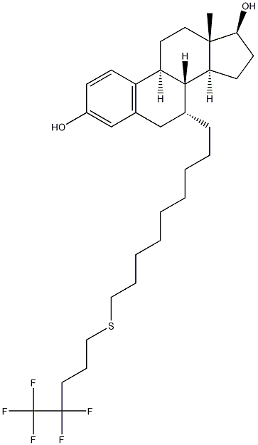 (7a,17b)-7-[9-[(4,4,5,5,5-Pentafluoropentyl)thio]nonyl]-estra-1,3,5(10)-triene-3,17-diol Structural