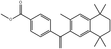 Benzoic acid, 4-[1-(5,6,7,8-tetrahydro-3,5,5,8,8-pentamethyl-2-naphthalenyl)ethenyl]-, methyl ester Structural Picture