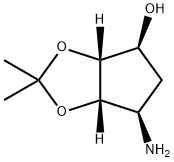 (3aR,4S,6R,6aS)-6-Aminotetrahydro-2,2-dimethyl-4H-cyclopenta-1,3-dioxol-4-ol Structural