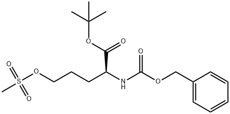 L-Norvaline, 5-[(methylsulfonyl)oxy]-N-[(phenylmethoxy)carbonyl]-, 1,1-dimethylethylester Structural