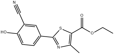 Ethyl 2-(3-Cyano-4-hydroxyphenyl)-4-methyl-1,3-thiazole-5-carboxylate Structural