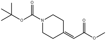 tert-butyl 4-(2-methoxy-2-oxoethylidene)piperidine-1-carboxylate Structural