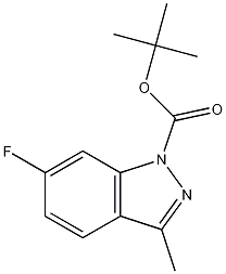 tert-butyl 6-fluoro-3-methyl-1H-indazole-1-carboxylate Structural