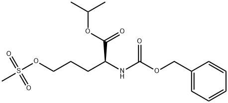 L-Norvaline, 5-[(methylsulfonyl)oxy]-N-[(phenylmethoxy)carbonyl]-, 1-methylethyl ester Structural