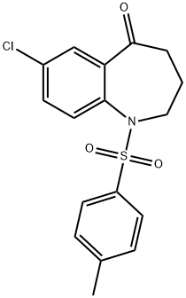 7-Chloro-1,2,3,4-tetrahydro-1-[(4-methylphenyl)sulfonyl]-5H-1-benzazepin-5-one Structural