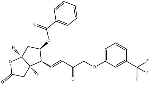 (3aR,4R,5R,6aS)-5-(Benzoyloxy)hexahydro-4-[(1E)-3-oxo-4-[3-(trifluoromethyl)phenoxy]-1-buten-1-yl]-2H-cyclopenta[b]furan-2-one Structural