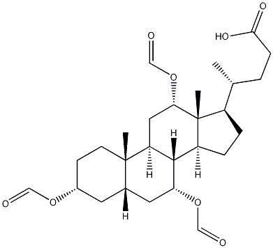 (3alpha,5beta,7alpha,12alpha)-3,7,12-Tris(formyloxy)cholan-24-oic acid Structural