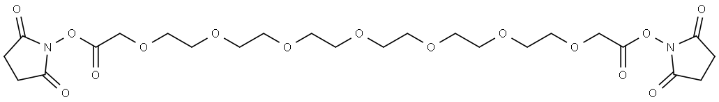 Heptaoxatricosanedioic Acid Bis(N-Hydroxysuccinimide) Ester Structural