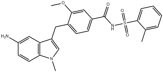 4-[(5-Amino-1-methyl-1H-indol-3-yl)methyl]-3-methoxy-N-[(2-methylphenyl)sulfonyl]benzamide