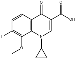 1-cyclopropyl-7-fluoro-8-methoxy-4-oxo-1,4-dihydroquinoline-3-carboxylic acid Structural