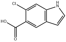 6-chloro-1H-Indole-5-carboxylic acid Structural