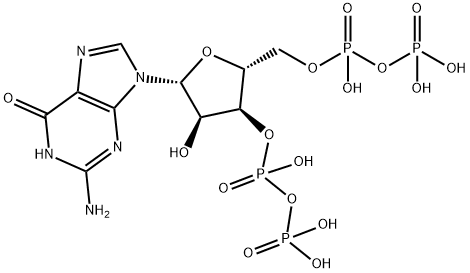 Guanosine 3'-(trihydrogen diphosphate), 5'-(trihydrogen diphosphate) Structural