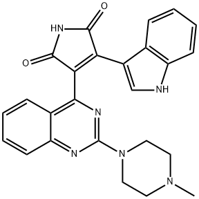 3-(1H-Indol-3-yl)-4-[2-(4-methylpiperazin-1-yl)quinazolin-4-yl]pyrrole-2,5-dione Structural