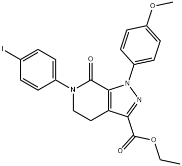 1-(4-Methoxyphenyl)-6-(4-iodophenyl)-7-oxo-4,5,6,7-tetrahydro-1H-pyrazolo[3,4-c]pyridine-3-carboxylic acid ethyl ester Structural