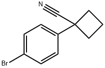 1-(4-Bromophenyl)cyclobutanecarbonitrile Structural