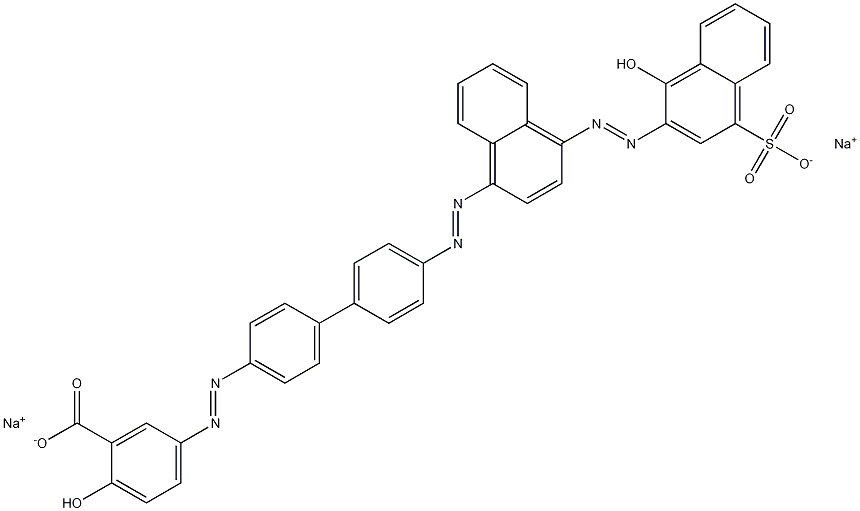 2-Hydroxy-5-[[4'-[[4-[(1-hydroxy-4-sulfo-2-naphtyl)azo]-1-naphtyl]azo]-1,1'-biphenyl-4-yl]azo]benzoic acid disodium salt