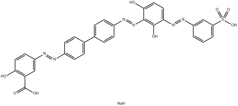 2-Hydroxy-5-[[4'-[[2,6-dihydroxy-3-[(3-sulfophenyl)azo]phenyl]azo]-1,1'-biphenyl-4-yl]azo]benzoic acid disodium salt