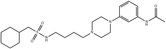 N-[3-[4-[4-[(Cyclohexylmethylsulfonyl)amino]butyl]piperazin-1-yl]phenyl]acetamide Structural