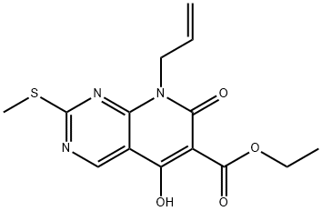 ethyl 8-allyl-5-hydroxy-2-(methylthio)-7-oxo-7,8-dihydropyrido[2,3-d]pyrimidine-6-carboxylate Structural
