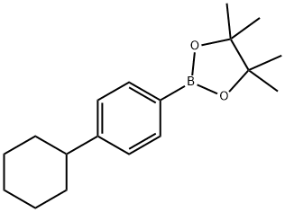 2-(4-Cyclohexylphenyl)-4,4,5,5-tetramethyl-1,3,2-dioxaborolane Structural