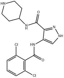 4-[(2,6-dichlorobenzoyl)amino]-N-4-piperidinyl1H-pyrazole-3-carboxamide Structural