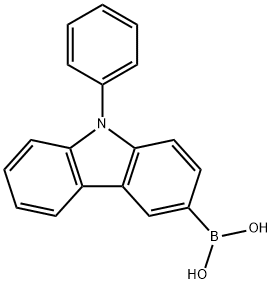 9-Phenyl-9H-carbazol-3-ylboronic acid Structural