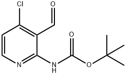 tert-Butyl (4-chloro-3-formylpyridin-2-yl)carbamate Structural