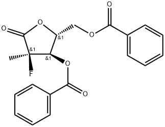 ((2R,3R,4R)-3-(benzoyloxy)-4-fluoro-4-methyl-5-oxotetrahydrofuran-2-yl)methyl benzoate Structural