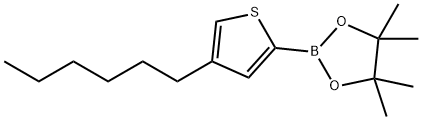 2-(4-Hexyl-2-thienyl)-4,4,5,5-tetramethyl-1,3,2-dioxaborolane Structural