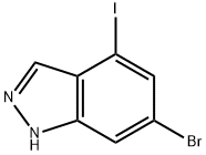 6-BROMO-4-IODO-1H-INDAZOLE Structural