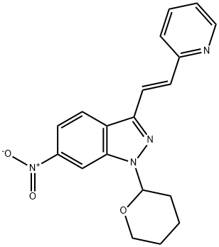 (E)-6-Nitro-3-[2-(pyridin-2-yl)ethenyl]-1-(tetrahydro-2H-pyran-2-yl)-1H-indazole