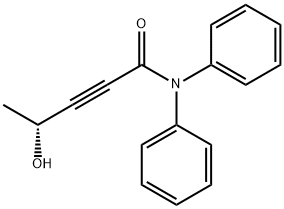 4-hydroxy-N,N-diphenyl-(4R)-2-Pentynamide Structural