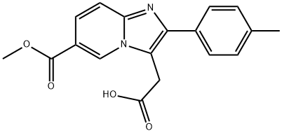 6-(Methoxycarbonyl)-2-(4-methylphenyl)imidazo[1,2-a]pyridine-3-acetic Acid, Structural