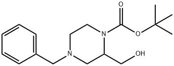 tert-Butyl4-benzyl-2-(hydroxymethyl)piperazine-1-carboxylate Structural