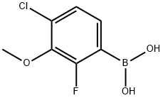 4-Chloro-2-fluoro-3-methoxyphenylboronic acid Structural