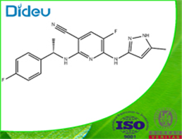5-Fluoro-2-[[(1S)-1-(4-fluorophenyl)ethyl]amino]-6-[(5-methyl-1H-pyrazol-3-yl)amino]-3-pyridinecarbonitrile
