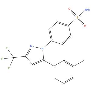 Celecoxib EP Impurity A
USP Related Compound A ; Celecoxib 3-Methyl Analog;4-[5-(3- Methylphenyl)-3-trifluoromethyl-1H-pyrazol-1-
yl]benzenesulfonamide