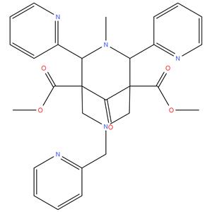 3,​7-​Diazabicyclo[3.3.1]​nonane-​1,​5-​dicarboxylic acid, 3-​methyl-​9-​oxo-​2,​4-​di-​2-​pyridinyl-​7-​(2-​pyridinylmethyl)​-​, 1,​5-​dimethyl ester