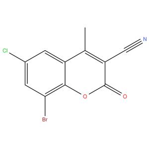 8-Bromo-6-Chloro-3-Cyano-4-Methyl Coumarin