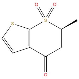 (S)-6- methyl-5,6-dihydro-4H-thieno[2,3-b]thiopyran4-
One 7,7-dioxide