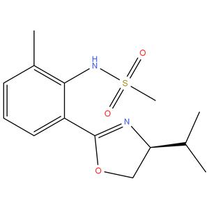 (N-[2-[(4S)-4,5-dihydro-4-(1-methylethyl)2-oxazolyl]6-methylphenyl]Methanesulfonamide)