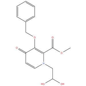 Methyl 1-(2,2-dihydroxyethyl)-4-oxo-3-[(phenylmethyl)oxy]-1,4-dihydro-2-pyridinecarboxylate